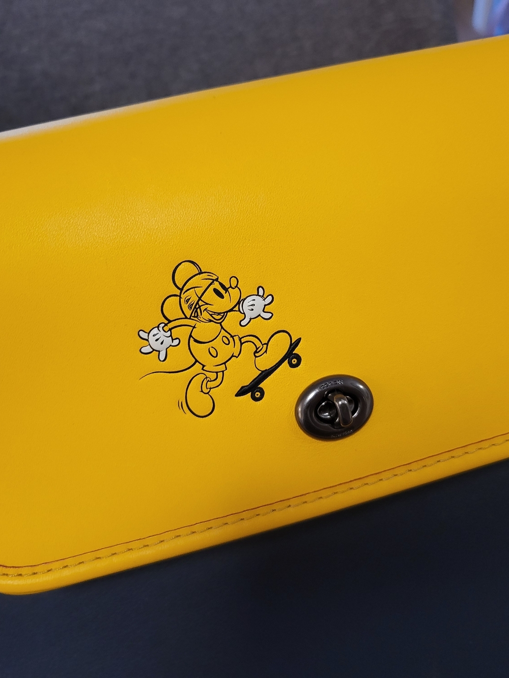 Coach x Disney Collaboration Mickey Mouse Skateboard Penny Crossbody Bag